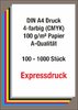 DIN A4 Druck 4-farbig (CMYK) auf 100 g/m² Color Copy Papier