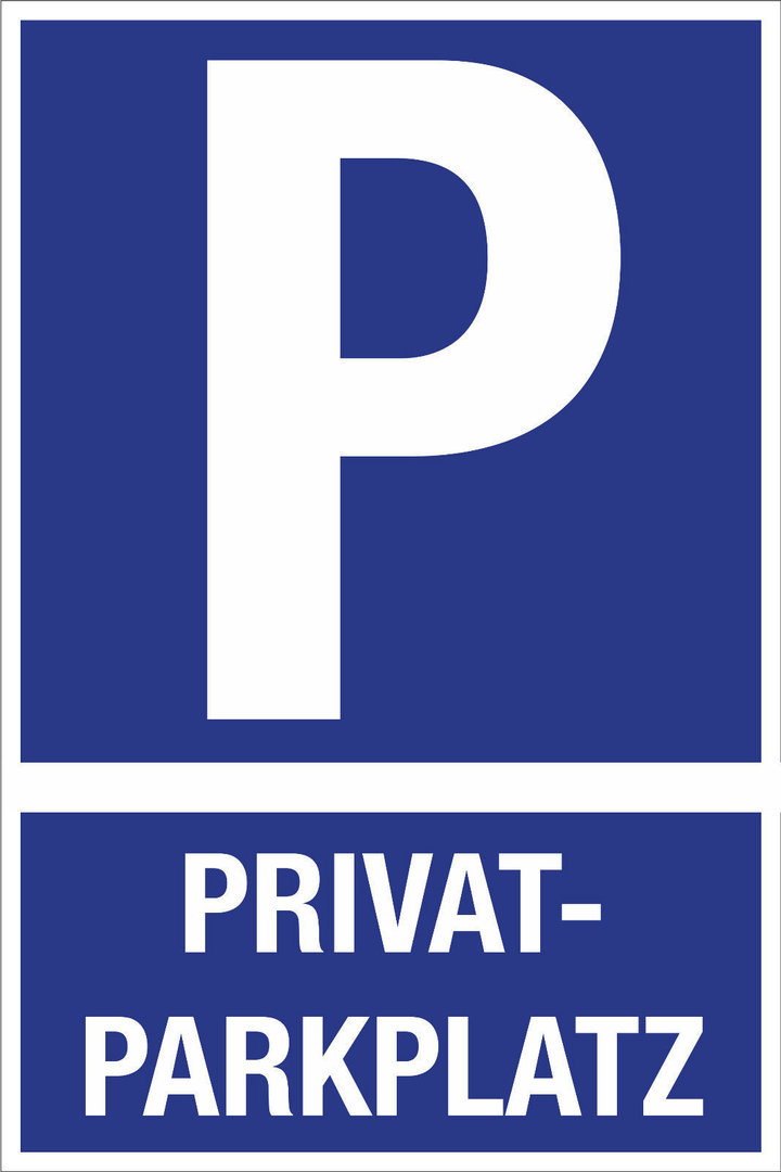 Schild Parkplatz P PVC 25x40cm 41.5144 
