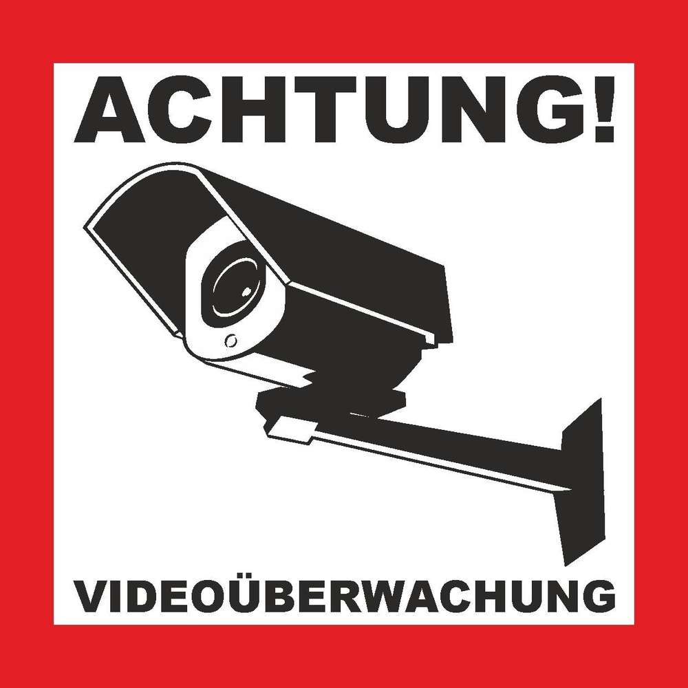 Videoüberwachung Hinweisschild Kamera Achtung Schild 