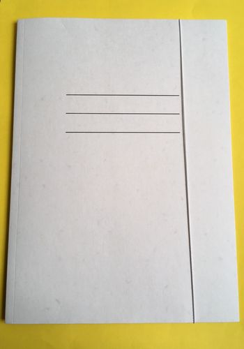 Gummizug Mappe Karton A4 weiß